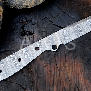 Blank Blade, Damascus Steel, Handmade Knife, Hand forged Knife, Christmas Gift, Anniversary & Chef Gift, Damascus Blade, Damascus Knife