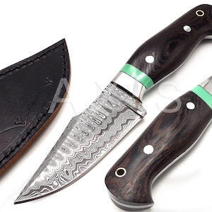 Damascus Steel Knife, Hunting Knife, Handmade Knife, Hand Forged Knife, Christmas Gift, Camping Knife, Father&#39;s Day Gift, Knife Gift