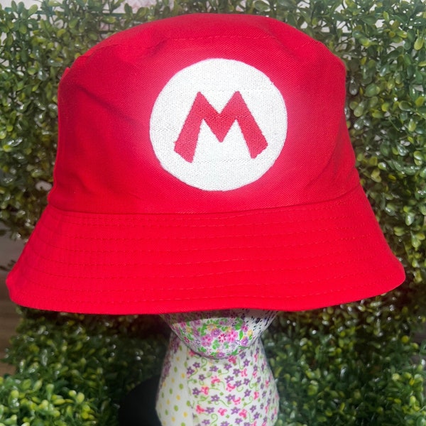Mario embroidery Bucket hat