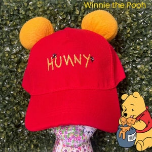 Hunny Bear Pooh embroidered baseball cap with ears