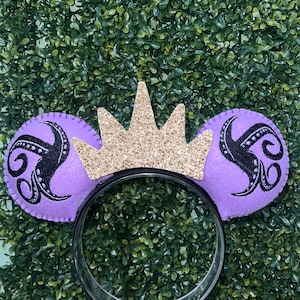 Halloween evil villain Ursula glow in the dark embroidery ears Limited Stock
