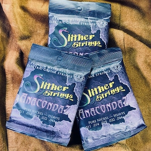 Slither Strings Anacondaz – Heavy Gauge Electric Guitar Strings for Drop Tuning, Premium Tone & Durability, Made In USA