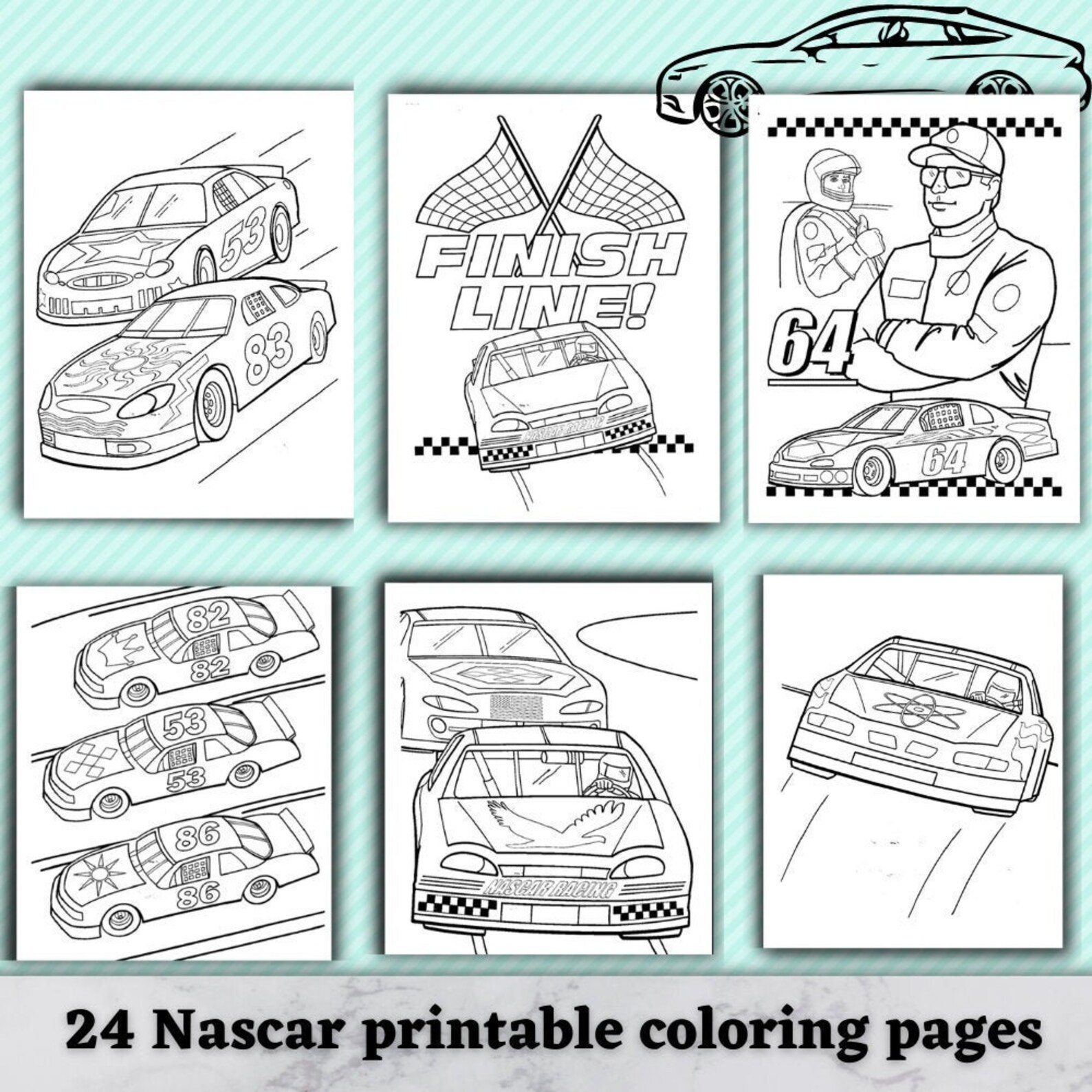 24 Nascar Coloring Pages Printable - Il 1588xN.3217897587 72hi