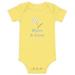 Edelweiss Bloom & Grow Baby Short-Sleeve One Piece Cozy Infant Romper, Alpine Charm for Adorable Comfort and Thoughtful Gifting image 9