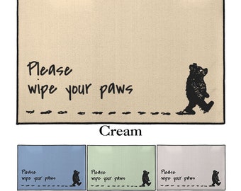 Classic Winnie the Pooh "Please wipe your paws" Indoor/Outdoor Floor Mat