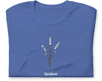 Kindness Scottish Heather and Bluebell Short-Sleeve Unisex T-Shirt