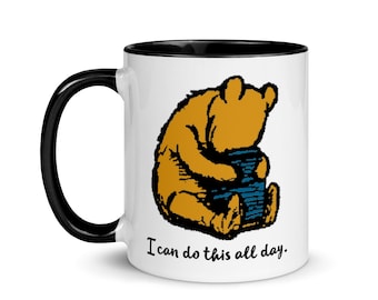 Classic Winnie the Pooh Humorous Mug with Color Inside