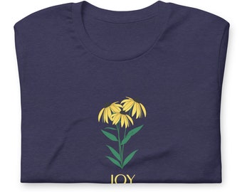 Black-Eyed Susan Flowers, Yellow Daisy, Joy Short-Sleeve Unisex T-Shirt