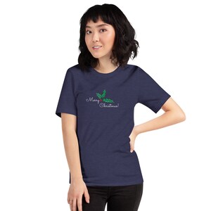 Hand-Drawn Holly Merry Christmas Short-Sleeve Unisex T-Shirt