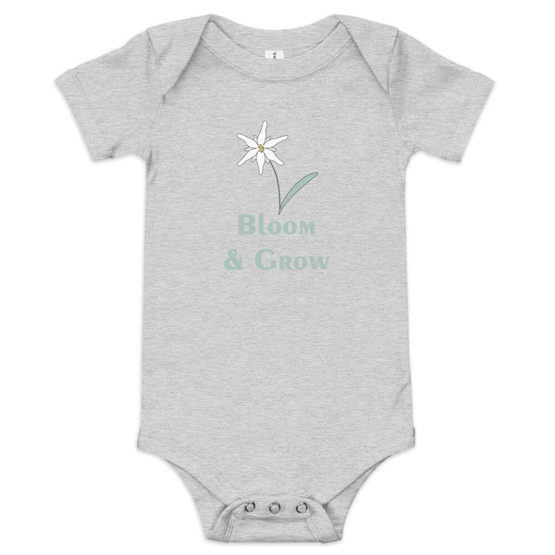 Edelweiss Bloom & Grow Baby Short-Sleeve One Piece Cozy Infant Romper, Alpine Charm for Adorable Comfort and Thoughtful Gifting image 6
