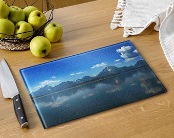Jackson Lake Cutting Board – Grand Teton National Park Photo, Wyoming Kitchen Decor