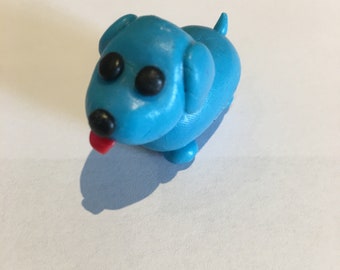 Blue Dog Figurine Etsy - blue dog roblox adopt me
