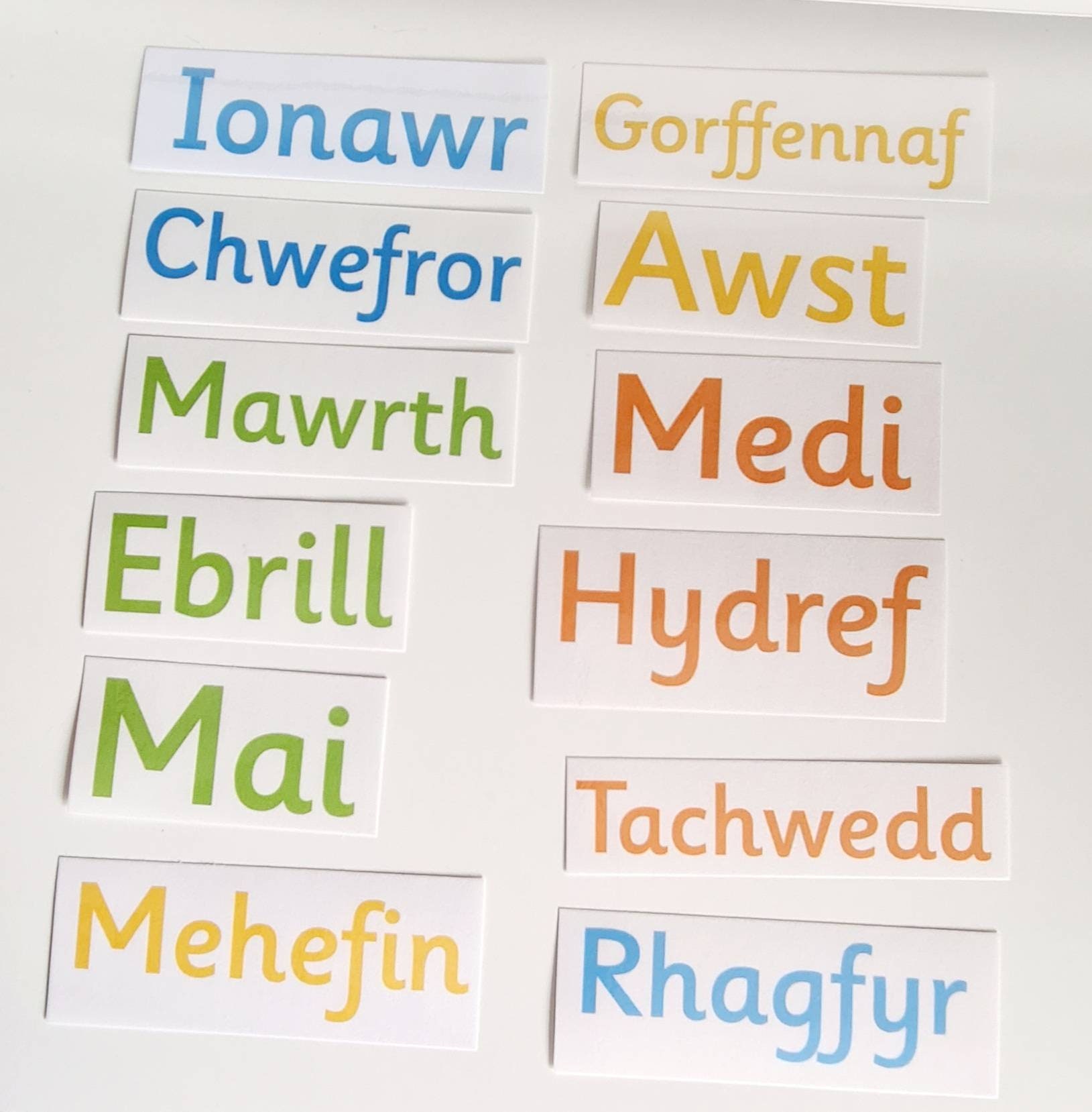 Welsh Months Cards Welsh Resource Learning Resources Learn Etsy