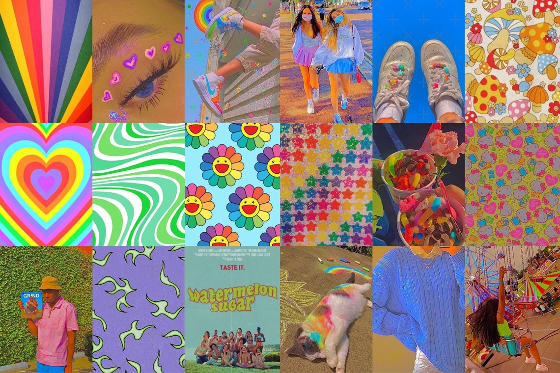 Indie kid wall collage kit FINISHED PRINTED KIT Etsy