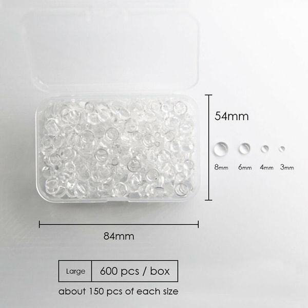 600Pcs Waterdrops Raindrops Dewdrops Resin For Scrapbook / Card Making / Décoration