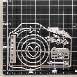 Grote Camera Metalen Snijden Dies, Paper Craft Cutting Die, Embossing Stencil, Scrapbooking Dies, DIY Card Making, Camera Journal Die Cut