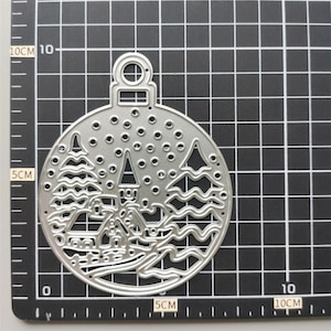 Okrągłe metalowe wykrojniki do wycinania w kształcie świąt Bożego Narodzenia do scrapbookingu DIY, wykrojniki do scrapbookingu, tworzenie kartek DIY, wykrojniki, metalowe wykrojniki do scen śnieżnych