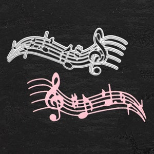 Notas musicales Corte de metal muere, papel artesanía corte die, stencil en relieve, scrapbooking dies,DIY card making,Music Melody Die Cuts