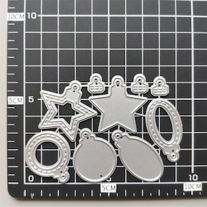 Kerstmis Shaker Bell Metal Cutting Dies, Papier Craft Cutting Die, Embossing Stencil, Scrapbooking Dies, DIY Card Making, Round Star Die Cuts