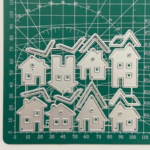 Troqueles de corte de Metal para juego de casas, troqueles de corte para manualidades de papel, plantilla de relieve, troqueles para álbum de recortes, fabricación de tarjetas DIY, troqueles de varias casas