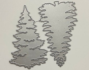 Metallstansar för julgran, stansar för papperspyssel, präglingsschabloner, scrapbookingstansar, korttillverkning, stansar för träd, tall