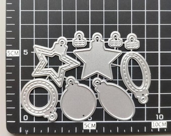 Christmas Shaker Bell Metal Cutting Dies,Paper Craft Cutting Die, Embossing Stencil,Scrapbooking Dies,DIY Card Making,Round Star Die Cuts