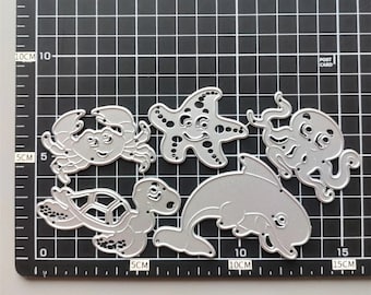 16個の海洋生物海洋動物金属カッティングダイカットマシンカッターダイ
