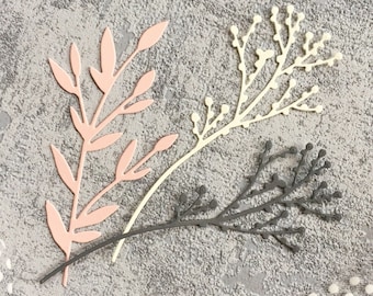 Leaves Branches Metal Die Cuts,Decorative Branch Dies,Paper Craft Cutting Dies Stencils for DIY Scrapbooking Photo Card Making Supplies