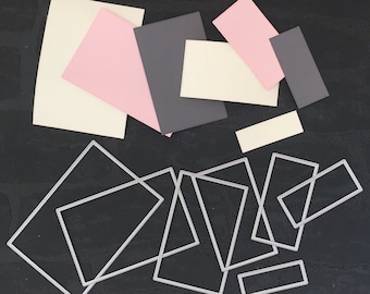 Rectangle Frame Metal Die Cuts,Paper Craft Cutting Dies Stencils for DIY Scrapbooking Photo Decorative Card Making Supplies