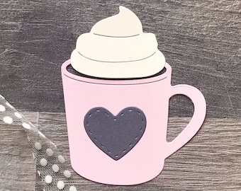 Coffee Mug Metal Cutting Dies,Paper Craft Cutting Die, Embossing Stencil,Scrapbooking Dies,DIY Card Making,Love Heart Tea Cup Die Cuts