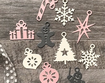 Set di 7 Fustelle HoHoHo per Albero di Natale, per Scrapbooking Fai-da