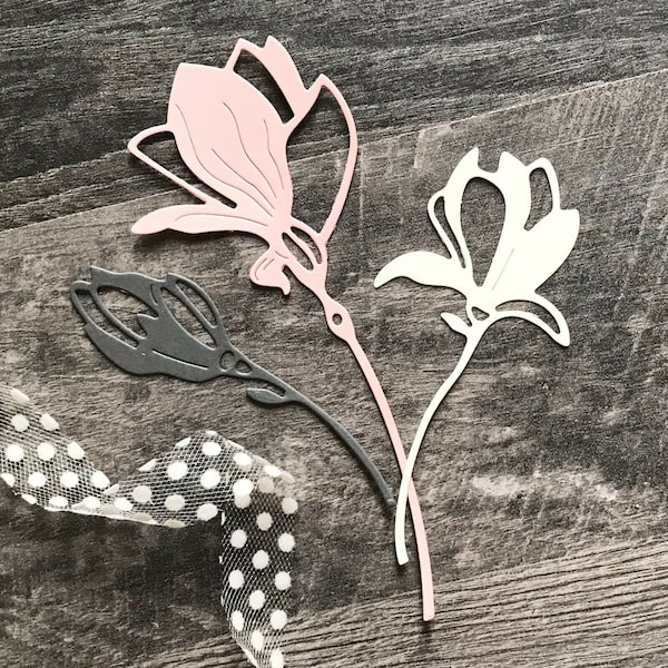 3Pcs Flower Metal Cutting Dies,Paper Craft Cutting Die, Embossing Stencil,Scrapbooking Dies,DIY Card Making,Elegance Flowers Die Cuts