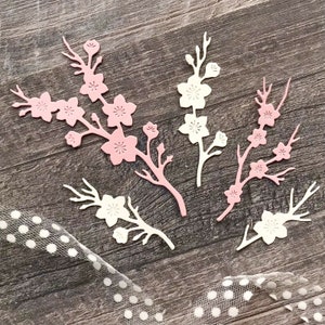 Blume Zweige Metallstanzformen, Papier Handwerk Stanzform, Prägeschablone, Scrapbooking Stanzformen, DIY-Kartenherstellung, Kirschblüte Stanzform