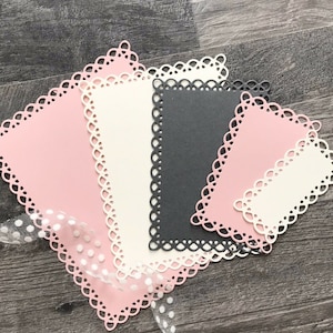 Matrices de découpe en métal à cadre rectangulaire, Matrice de découpe pour artisanat en papier, Pochoir pour gaufrage, Matrices de matrices de scrapbooking, Fabrication de cartes bricolage, Découpe de pétoncles cousues