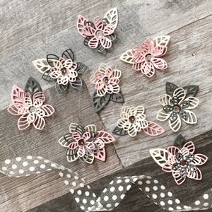 Bloemencombinatie metalen stansmessen, Paper Craft snijmal, reliëfstencil, scrapbooking sterft, DIY-kaarten maken, gestanst