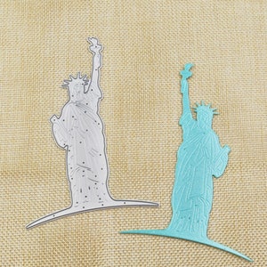 Statue de la liberté découpes en métal, matrices de découpe artisanat en papier pochoirs pour scrapbooking bricolage fournitures de fabrication de cartes décoratives Photo
