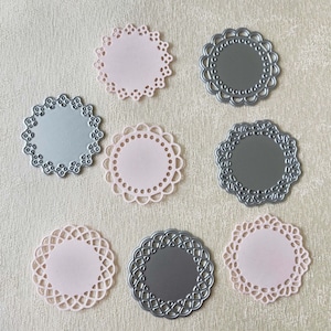 4 Stück runde Metallstanzteile, Papier Handwerk Stanzformen Schablonen für DIY Scrapbooking Foto dekorative Karte machen Lieferungen