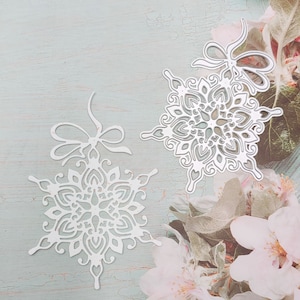 Kerstsneeuwvlok metalen stansvormen, stansmessen voor kaarten maken, scrapbooking papier gestanst, stalen stencilsjabloon, papier ambachtelijke stansvorm