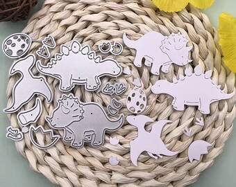 Dinosaur Paradise Metal Cutting Dies,Paper Craft Cutting Die, Embossing Stencil,Scrapbooking Dies,DIY Card Making,Die Cut