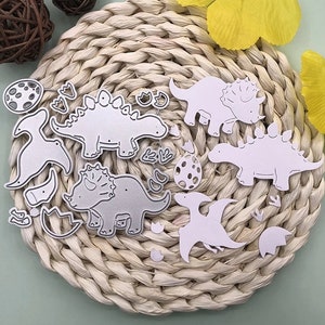 Dinosaur Paradise metalen stansmessen, Paper Craft snijmal, reliëfstencil, scrapbooking sterft, DIY-kaarten maken, gestanst