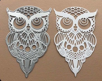 Night Owl Metal Cutting Dies,Paper Craft Cutting Die, Embossing Stencil,Scrapbooking Dies,DIY Card Making,Owls Die Cut,Metal Craft Dies