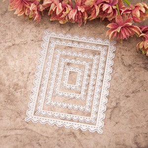 Rechteck Border Rahmen Metall Stanzen,Papier Handwerk Stanzformen,Schablone,Scrapbooking Dies,DIY Kartenherstellung
