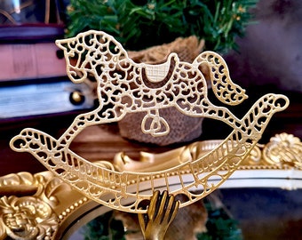 Horse Carousel Metal Cutting Die - Scrapbook Card Making Craft Die Cut