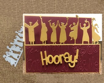 Happy Graduates Metal Die Cuts,Paper Craft Cutting Dies Stencils for DIY Scrapbooking Photo Decorative Card Making Supplies