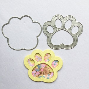 Dog Cat Footprint Metal Cutting Dies, Paper Craft Cutting Die, Embossing Stencil, Scrapbooking Dies,DIY Card Making,Die Cuts