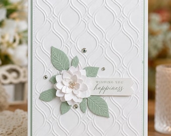 Geometric Wave Lattice Embossing Folder for Card Making, Scrapbooking