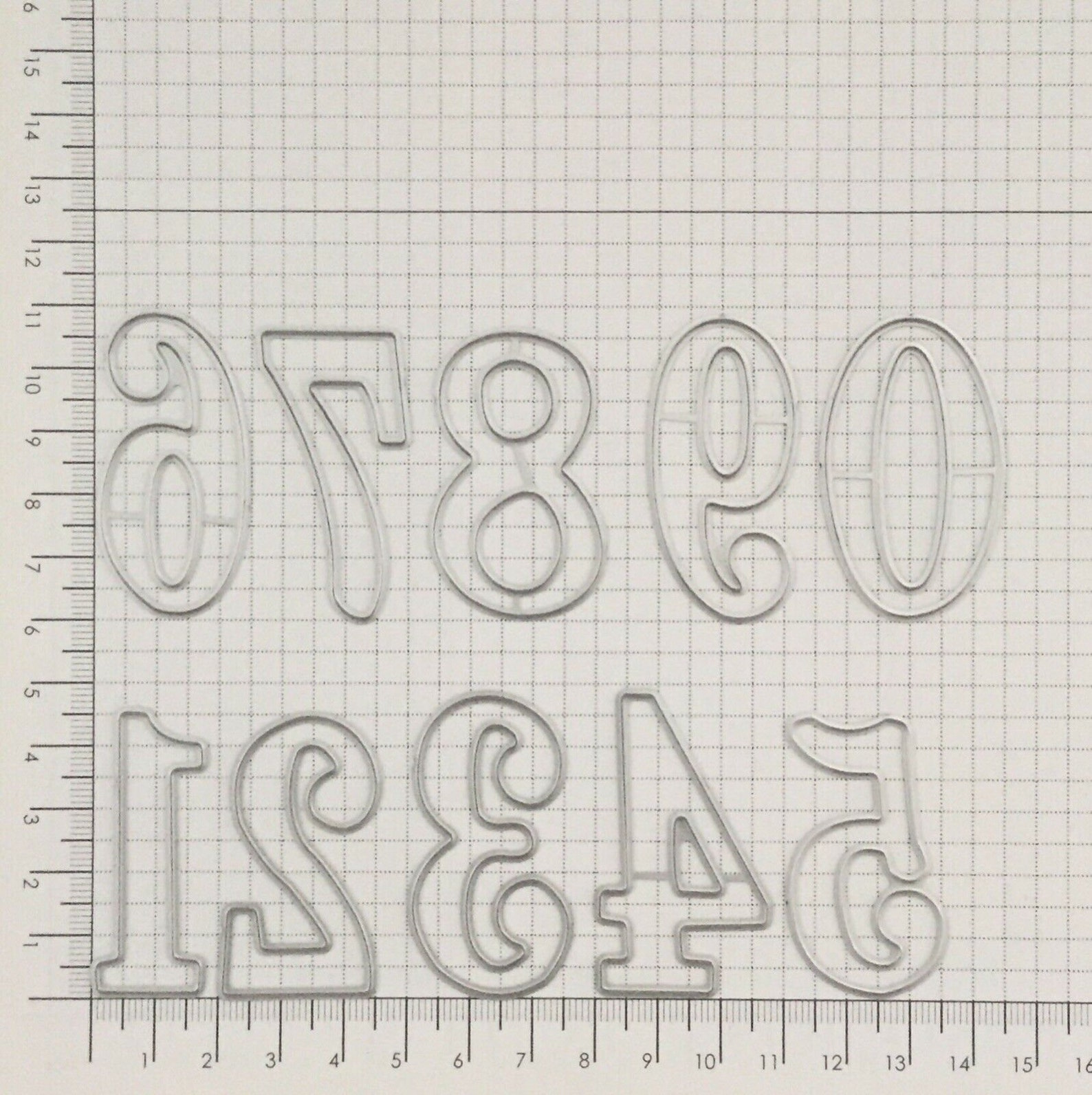 Large Number Metal Dies Metal Cutting Dies Numbers 09 Set Etsy