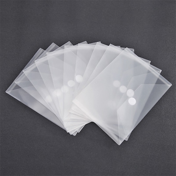 10-Pack Stamp & Die Bags, Metal Die Cuts Storage Pockets, Clear Seal Bags, Storage Case for Cutting Dies Stencil Stamps, Crafts Storage Bags