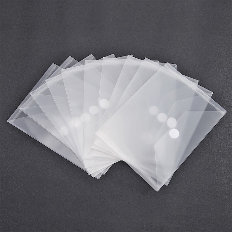 10-pack stämpel- och stanspåsar, förvaringsfickor för metallstansar, genomskinliga förseglingspåsar, förvaringsfodral för stansverktyg, schablonstämplar, förvaringspåsar för hantverk bild 1