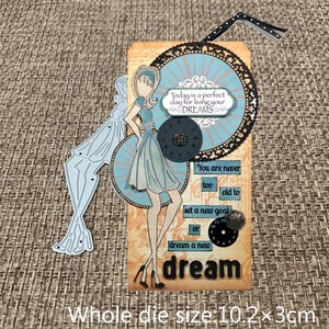 Plucking Skirt Girl Metal Cutting Dies,Paper Craft Cutting Die, Embossing Stencil,Scrapbooking Dies,DIY Card Making,Die Cut,Metal Craft Die
